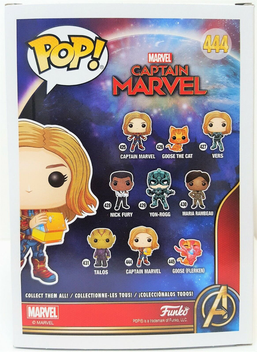 Funko Pop Captain Marvel With Tesseract 444 Glow GITD Vinyl