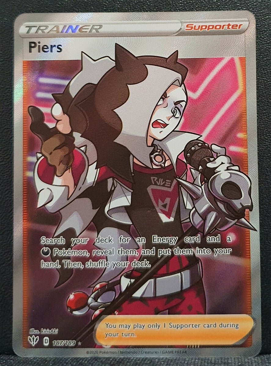 Piers 187/189 Trainer Full Art Ultra Rare - Pokemon Card - SWSH