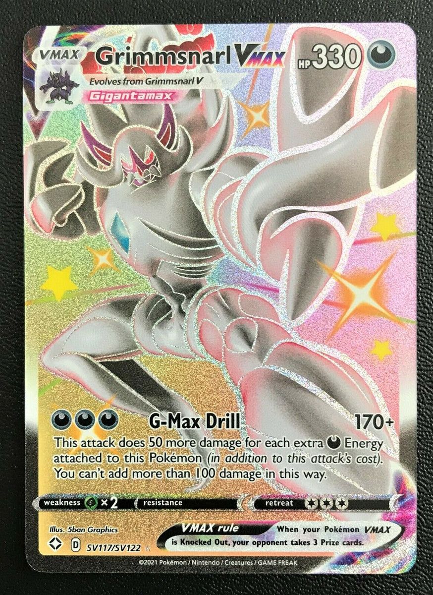 Pokemon Card Shiny Grimmsnarl VMAX SV117/SV122 Ultra Rare Shining Fate –  TOYSUCKER