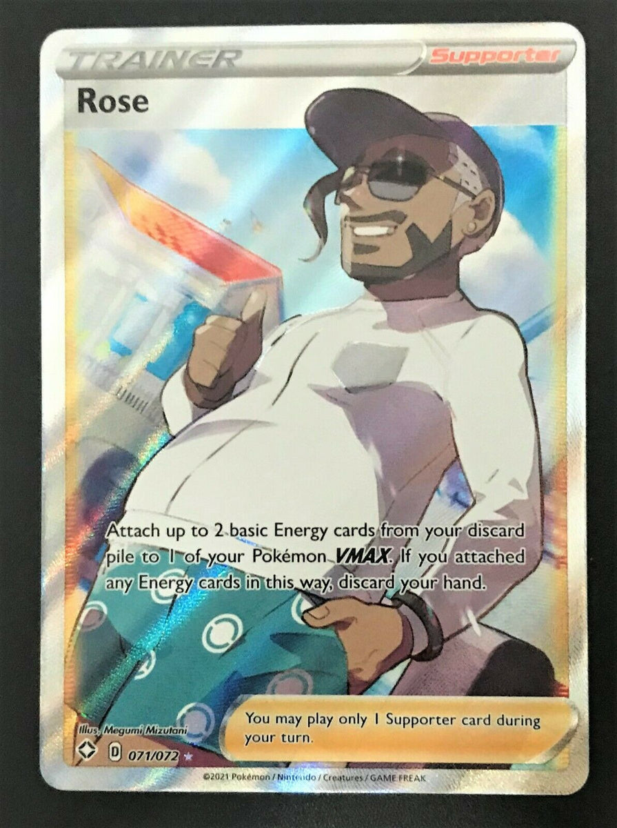 Pokemon Card Trainer Rose 071/072 Full Art Ultra Rare Shining Fates SW TOYSUCKER Pokemon Card Trainer Rose 071/072 Full Art Ultra Rare Shining Fates SW TOYSUCKER