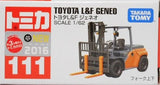 Takara Tomy Toyota L&F Geneo Forklift No.111 1/62 Scale Die-Cast Vehicle