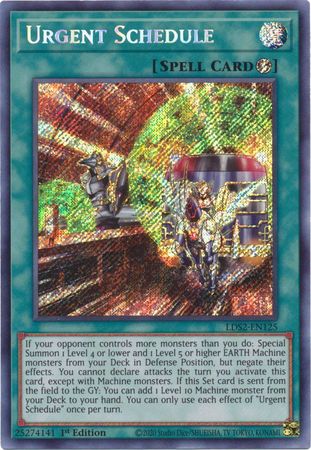 Urgent Schedule LDS2-EN125 1st Edition Secret Rare Sealed - Yu-Gi-Oh! TCG