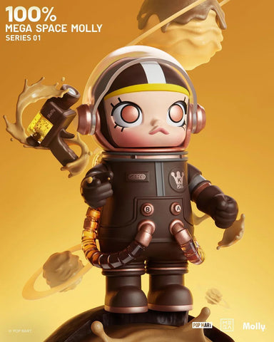 Space Molly Toffee Mega Collection 100% Series 1 Pop Mart Opened Blind Box Art Toy