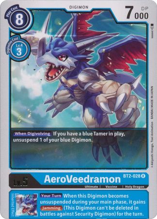 AeroVeedramon - BT2-028 R - Rare - Digimon Card - Special Booster Version 1.5