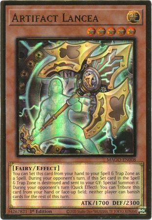 Artifact Lancea - MAGO-EN008 - Premium Gold Rare 1st Edition - Yu-Gi-Oh! TCG - MAGO