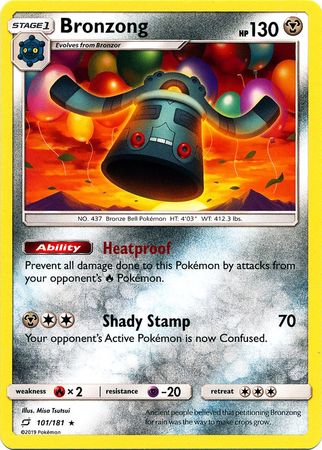 Bronzong 101/181 Rare - Pokemon Card - SM - Team Up