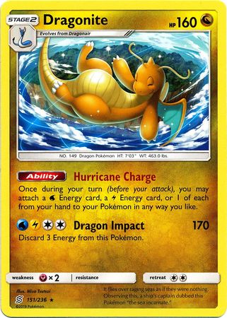 Dragonite 151/236 Rare - Pokemon Card - SM - Unified Minds