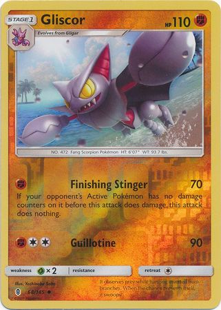 Gliscor 68/145 Uncommon Reverse Holo - Pokemon Card - SM - Guardians Rising