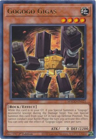 Gogogo Gigas - MAGO-EN121 - Rare 1st Edition - Yu-Gi-Oh! TCG - MAGO