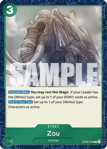 One Piece TCG Zou OP08-039 R Stage