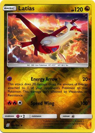 Latias 153/236 Reverse Holo Rare - Pokemon Card - SM - Unified Minds