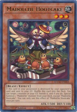 Madolche Hootcake - MAGO-EN068 - Rare 1st Edition - Yu-Gi-Oh! TCG - MAGO