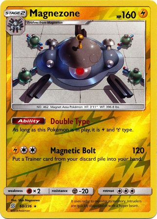 Magnezone 60/236 Reverse Holo Rare - Pokemon Card - SM - Unified Minds