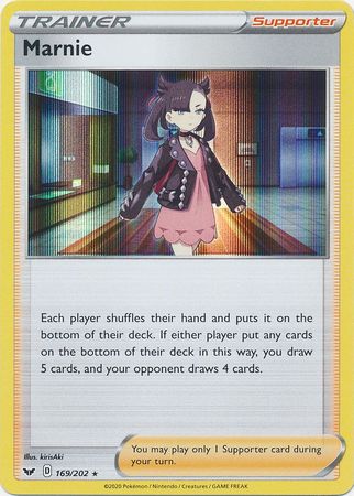 Marnie 169/202 Holo Rare - Pokemon Card - SWSH - Base Set