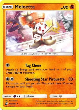 Meloetta 123/236 Rare - Pokemon Card - SM - Unified Minds