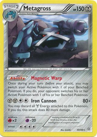 Metagross 49/98 Rare - Pokemon Card - XY - Ancient Origins