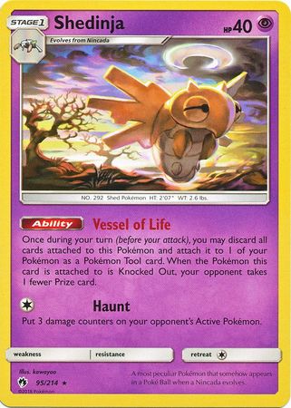 Shedinja 95/214 Rare - Pokemon Card - SM - Lost Thunder