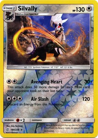 Silvally 184/236 Reverse Holo Rare - Pokemon Card - SM - Unified Minds