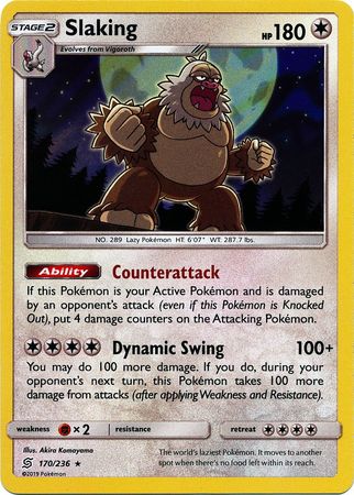 Slaking 170/236 Holo Rare - Pokemon Card - SM - Unified Minds