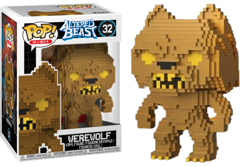 Funko Pop 8 Bit Werewolf Gold # 32 Altered Beasts Vinyl Figure Game