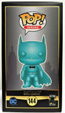 Funko Pop Batman Teal Chrome # 144 Batman SDCC 2019 Limited Edition