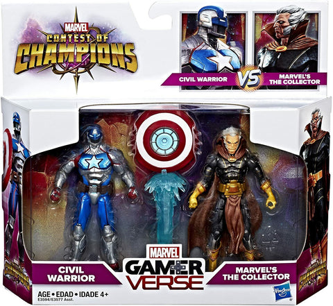 Contest of Champions 2 pack Civil Warrior Vs Marvel's The Collector 4" Figure