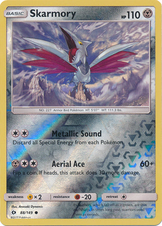 Skarmory 88/149 Common Reverse Holo Foil - Pokemon Card - Base Set SM