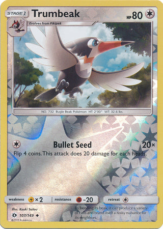 Trumbeak 107/149 Uncommon Reverse Holo Foil - Pokemon Card - Base Set SM