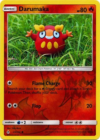 Darumaka 23/214 Common Reverse Holo Foil - Pokemon Card - SM - Unbroken Bonds