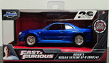 Fast & Furious Brian's Nissan Skyline GT-R BNR34 1:32 JADA Diecast Car
