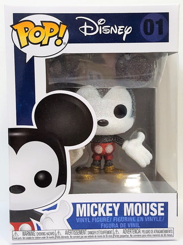 Funko Pop Mickey Mouse Diamond Glitter # 01 Disney Vinyl Figure Brand New