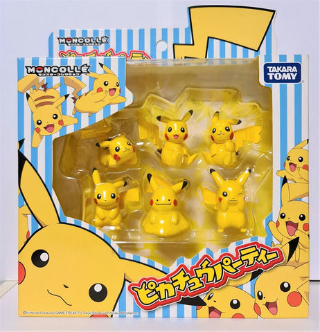Pokemon Pikachu Party Moncolle Takara Tomy Monster Collection 6 Pack Figure