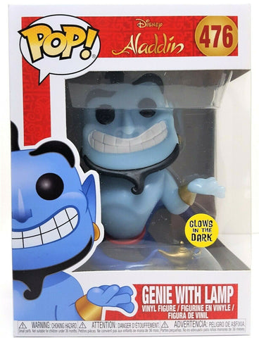 Funko Pop Genie With Lamp Glow # 476 Aladdin Disney Vinyl Figure Brand New