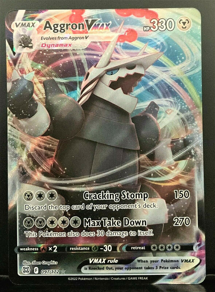 Pokemon Card Aggron VMAX 097/172 Full Art Ultra Rare Brilliant Stars S – TOYSUCKER