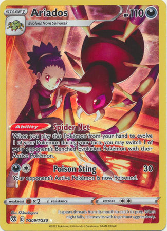 Pokemon Card Ariados TG09/TG30 Trainer Gallery Ultra Rare Brilliant Stars SWSH