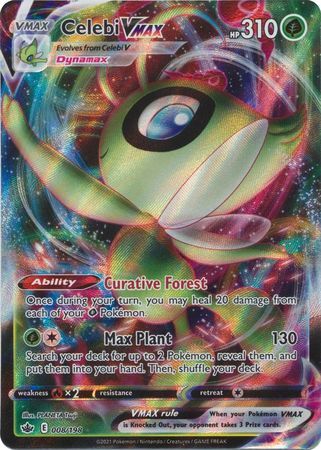 Celebi VMAX 008/198 Ultra Rare  - Pokemon Card - SWSH - Chilling Reign