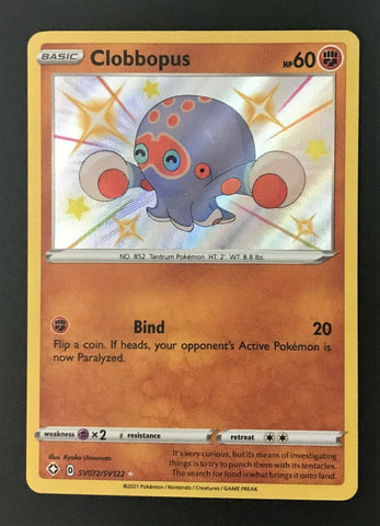 Pokemon Card Clobbopus SV072/SV122 Shiny Holo Rare Shining Fates SWSH – TOYSUCKER