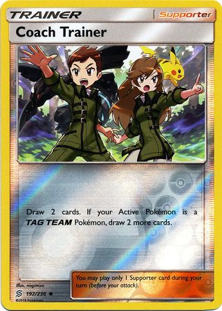 Coach Trainer 192/236 Uncommon Reverse Holo Foil - Pokemon Card - SM - Unified Minds