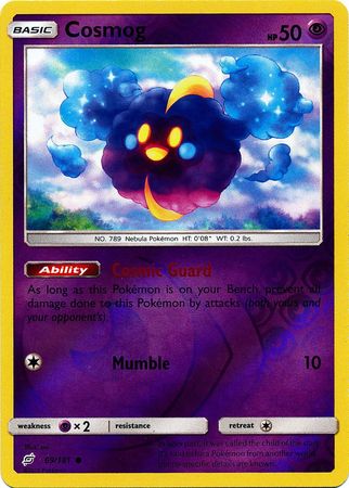 Cosmog 69/181 Common Reverse Holo Foil - Pokemon Card - SM - Team Up