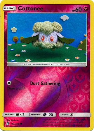 Cottonee 143/236 Common Reverse Holo Foil - Pokemon Card - SM - Unified Minds