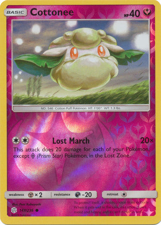 Cottonee 147/236 Common Reverse Holo Foil - Pokemon Card - SM - Cosmic Eclipse