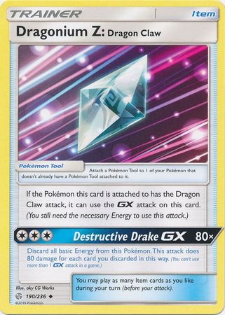 Dragonium Z: Dragon Claw 190/236 Uncommon - Pokemon Card - SM - Cosmic Eclipse