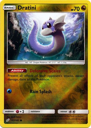 Dratini 117/181 Common Reverse Holo Foil - Pokemon Card - SM - Team Up