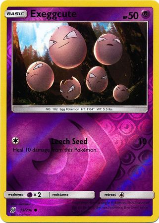Exeggcute 73/236 Common Reverse Holo Foil - Pokemon Card - SM - Unified Minds