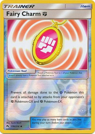 Fairy Charm Fighting 176/214 Uncommon Reverse Holo Foil - Pokemon Card - SM - Lost Thunder