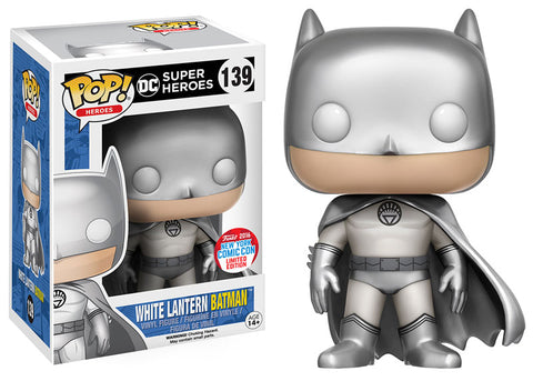 Funko Pop White Lantern Batman Blowing Cape # 139 NYCC 2016 EXCLUSIVE DC Comics