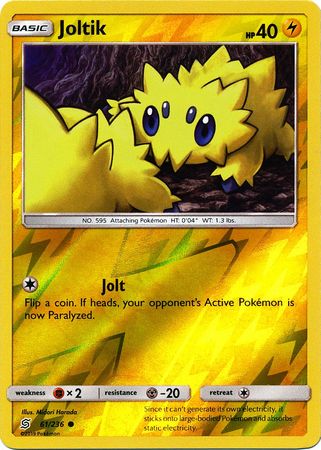 Joltik 61/236 Common Reverse Holo Foil - Pokemon Card - SM - Unified Minds