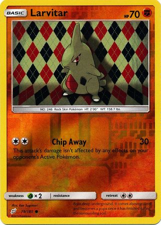 Larvitar 79/181 Common Reverse Holo Foil - Pokemon Card - SM - Team Up
