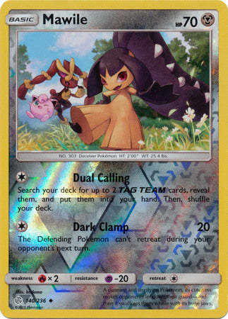 Mawile 140/236 Uncommon Reverse Holo Foil - Pokemon Card - SM - Cosmic Eclipse
