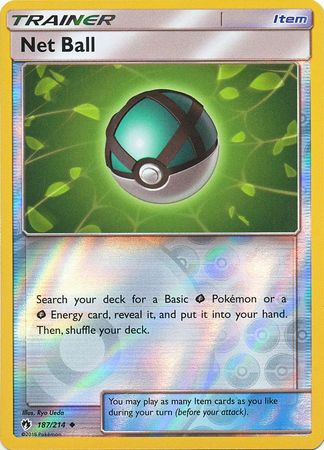 Net Ball 187/214 Uncommon Reverse Holo Foil - Pokemon Card - SM - Lost Thunder